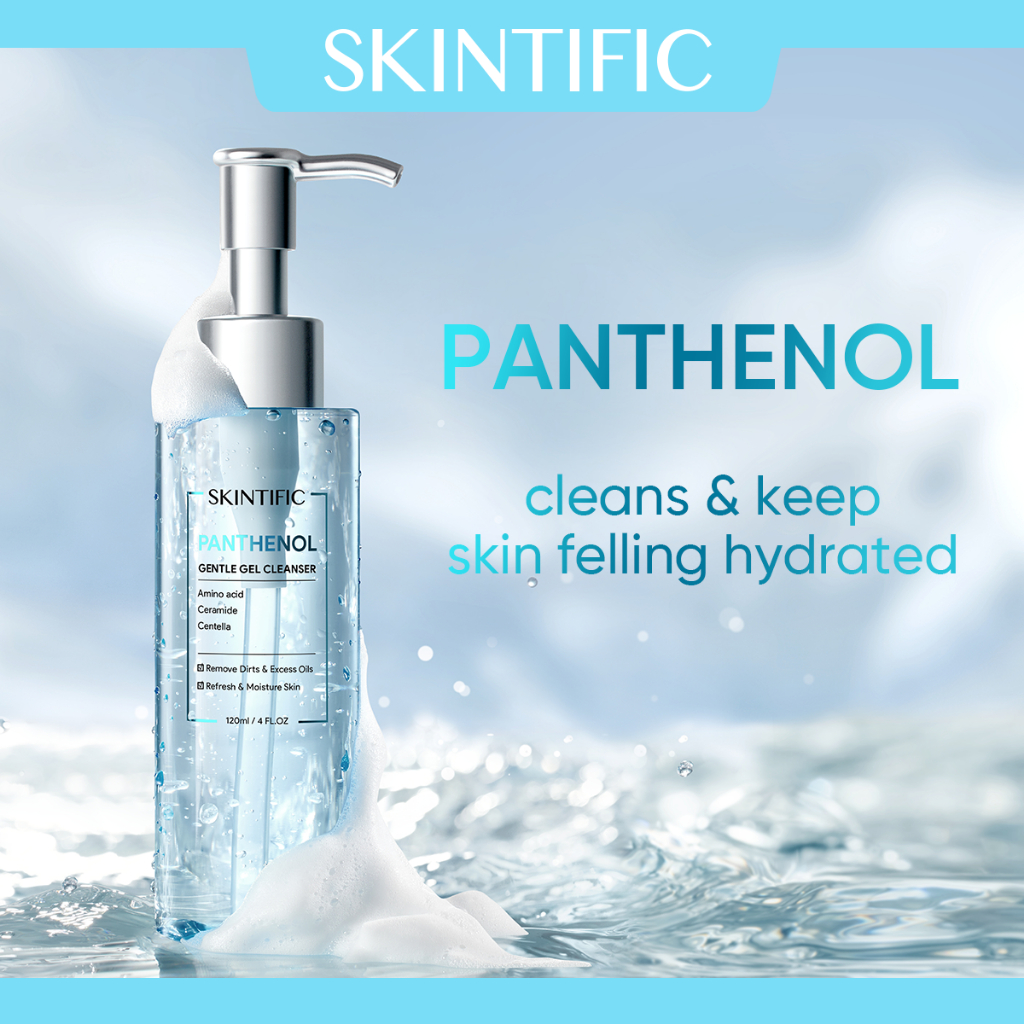 [100% Ori] SKINTIFIC Panthenol Gel Cleanser 120ml Cleaning Hydrating Moisturize Smoothing Skin Face Wash Cleanser