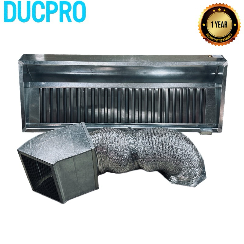 8 Feet/240 cm Ducpro Set Commercial Kitchen Cooker Hood