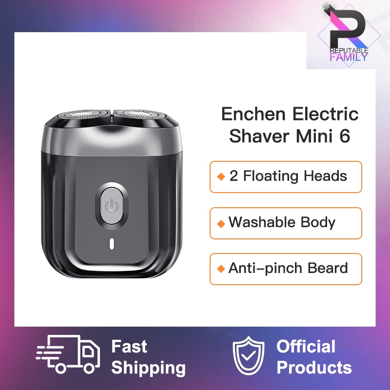 Enchen Mini 6 Electric Shaver 2 Floating Head Portable Shaver Machine Magnetic Cutter Head Full Body Wash Shaver Man