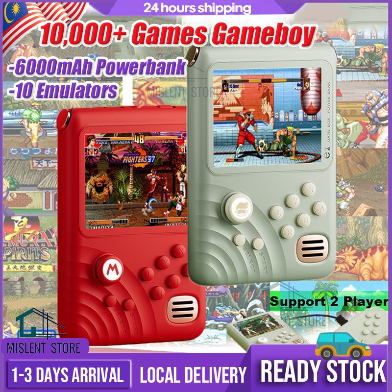 🔥10,000 Games Handheld Gameboy+6000mAh Powerbank 3.5 Inch Screen Retro Game Console Emulator 2 player TV Game Box 复古游戏机