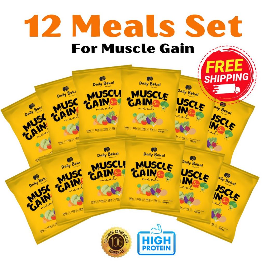 Daily Bekal 12x Bundle Muscle Gain Meal | Diet Meal | Ready to heat | Chicken Breast/Thigh | Seafood