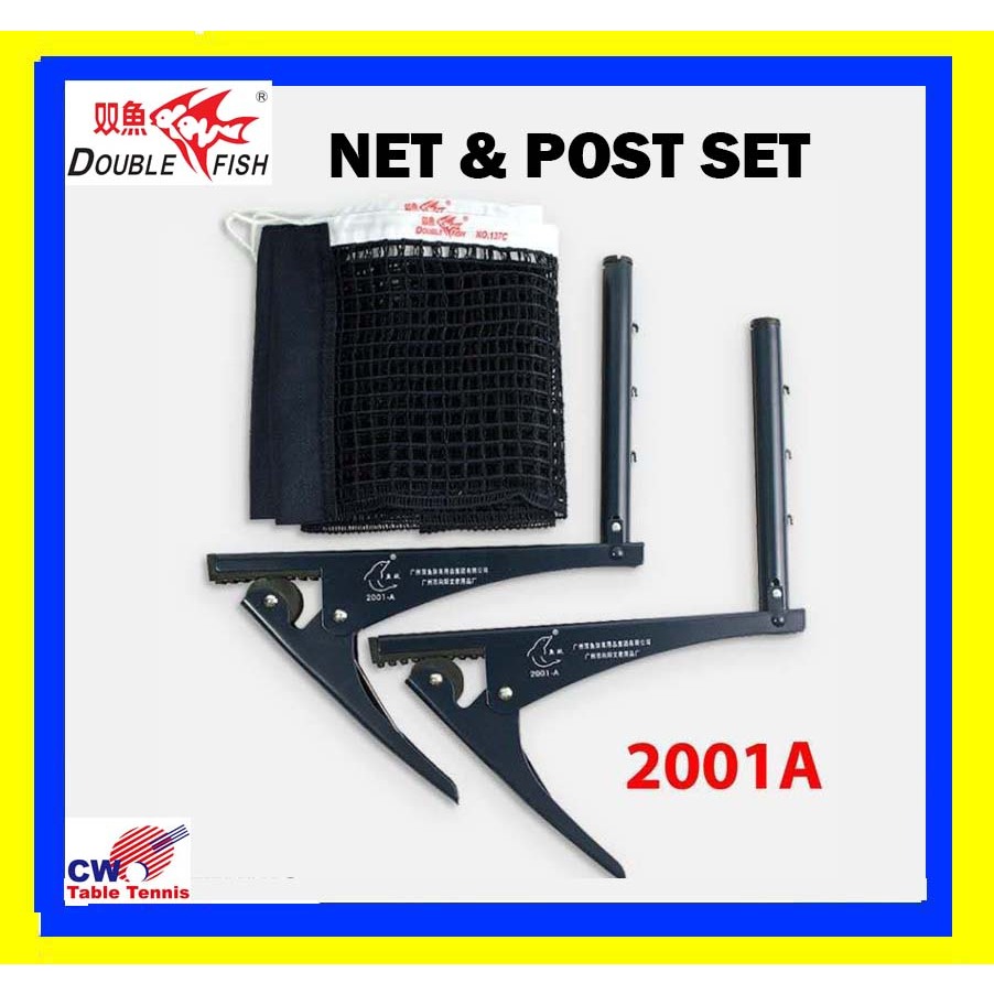 DOUBLE FISH 2001A Net & Post Set Table Tannis NET Ping Pong NET AND POST (READY STOCK)