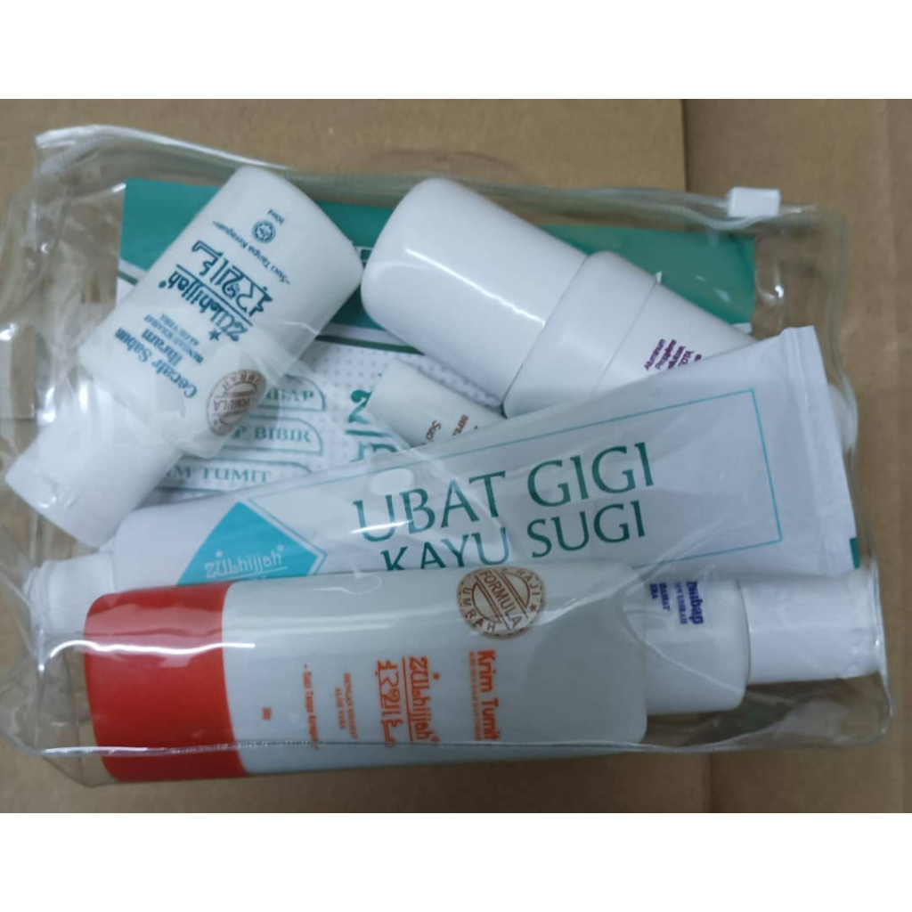 SET PENJAGAAN HAJI DAN UMRAH ALSAFAR 6IN1 KELENGKAPAN HAJI&UMRAH KOSMETIK BODYCARE SELF KIT TRAVEL MESRA IHRAM