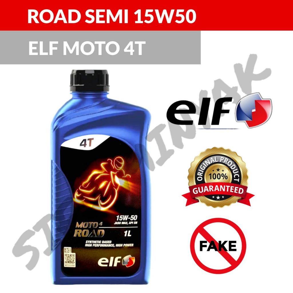 ORIGINAL ELF MOTO 4T ROAD SEMI 15W50 ENGINE OIL MOTORCYCLE MINYAK HITAM MOTOR YAMAHA OIL FILTER