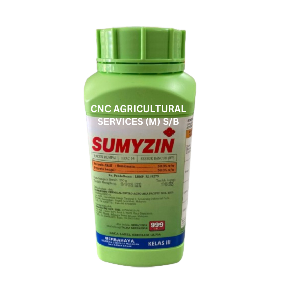 Sumyzin 250GM Sumitomo Flumioxazin 50.0% Racun Rumput Sambau Herbicide Sumimax Kebun Kubur Rumah Pembangunan Renovasi