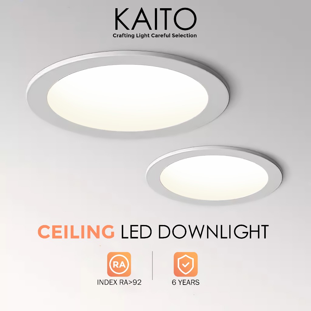 【SIRIM】 KAITO LED Downlight 12W 18W Lampu Led Siling Ceiling Light Downlight 4 Inch 6 Inch Down Light 【Round】