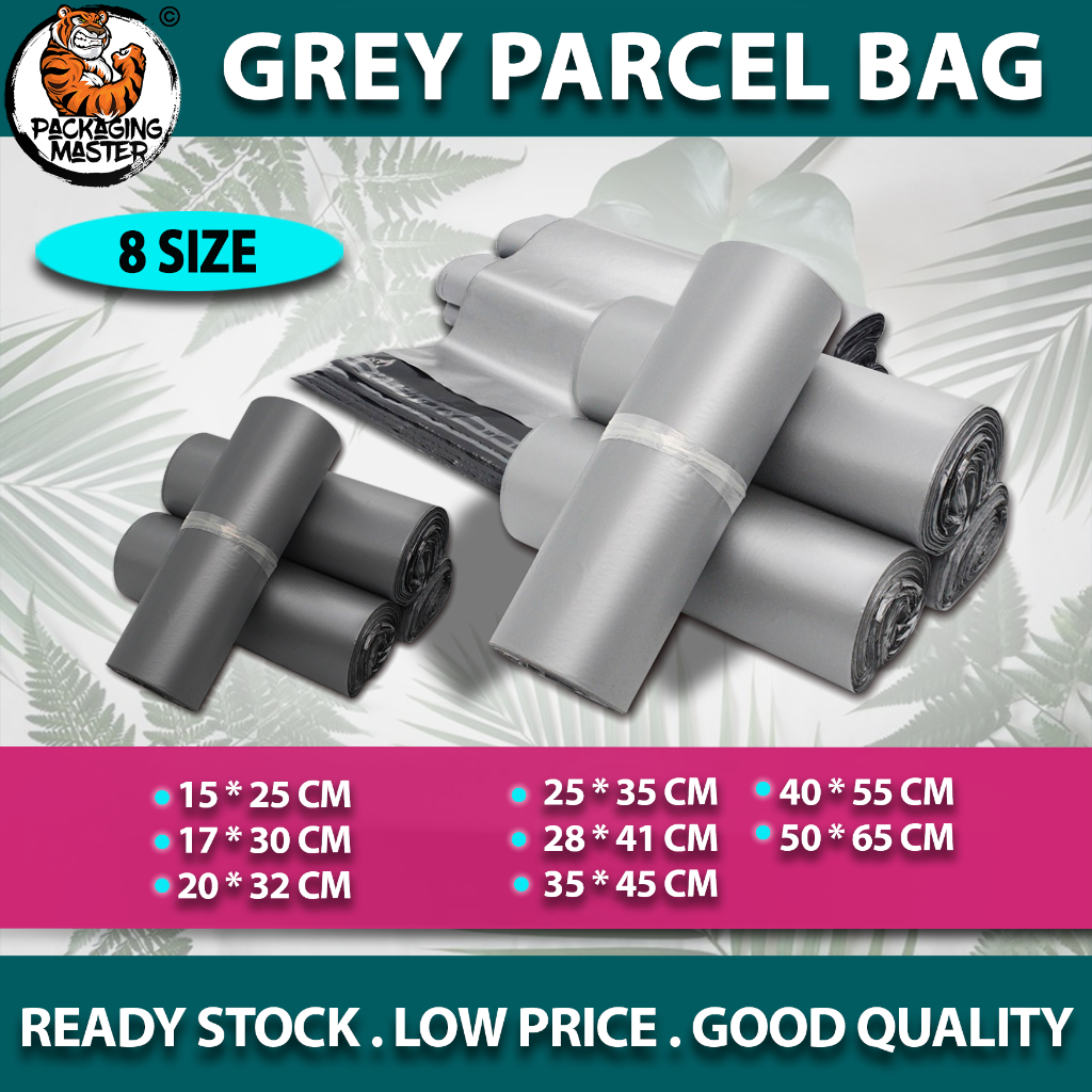 Economic Grey Parcel Bag ❤️Courier Bag Kurier Shipping Flyer Plastic Pos Postage Bag Kurier Beg 快递袋