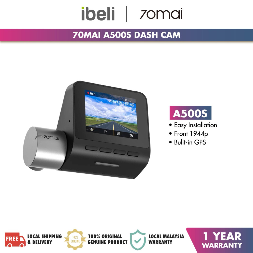 [Installation Available] 70mai A500S Pro Plus 1944P Dashcam Built-in GPS Cam Car DVR Camera Global English