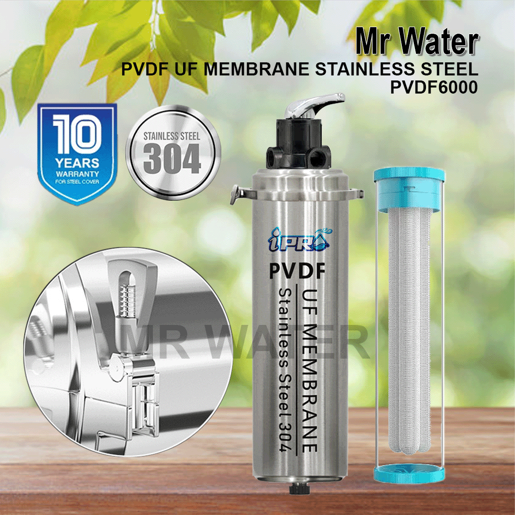 iPRO Stainless Steel PVDF6000 UF Membrane Water Filter Purifier Outdoor Water Filter Or Under Sink Water Filter