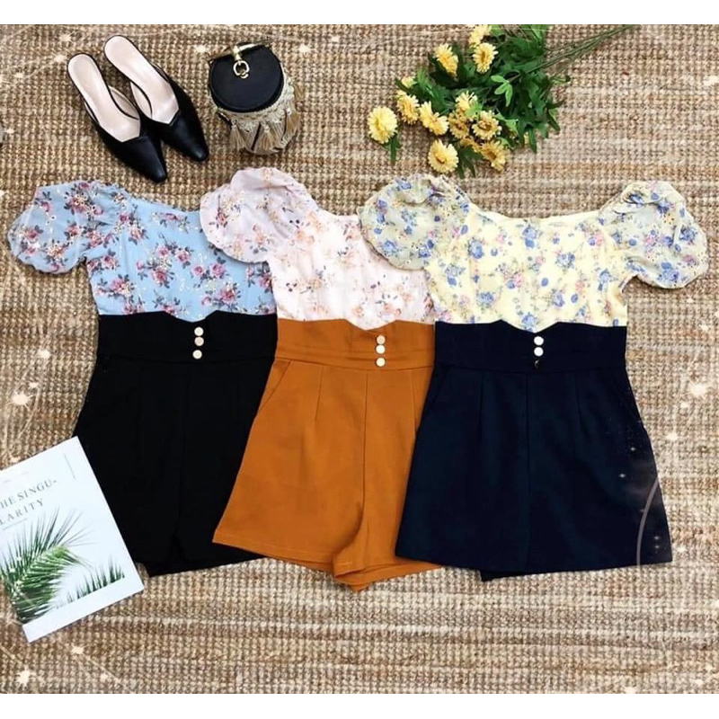 Miss Code 2141 Premium Quality Emboidery Flower Jumpsuits (CNY)