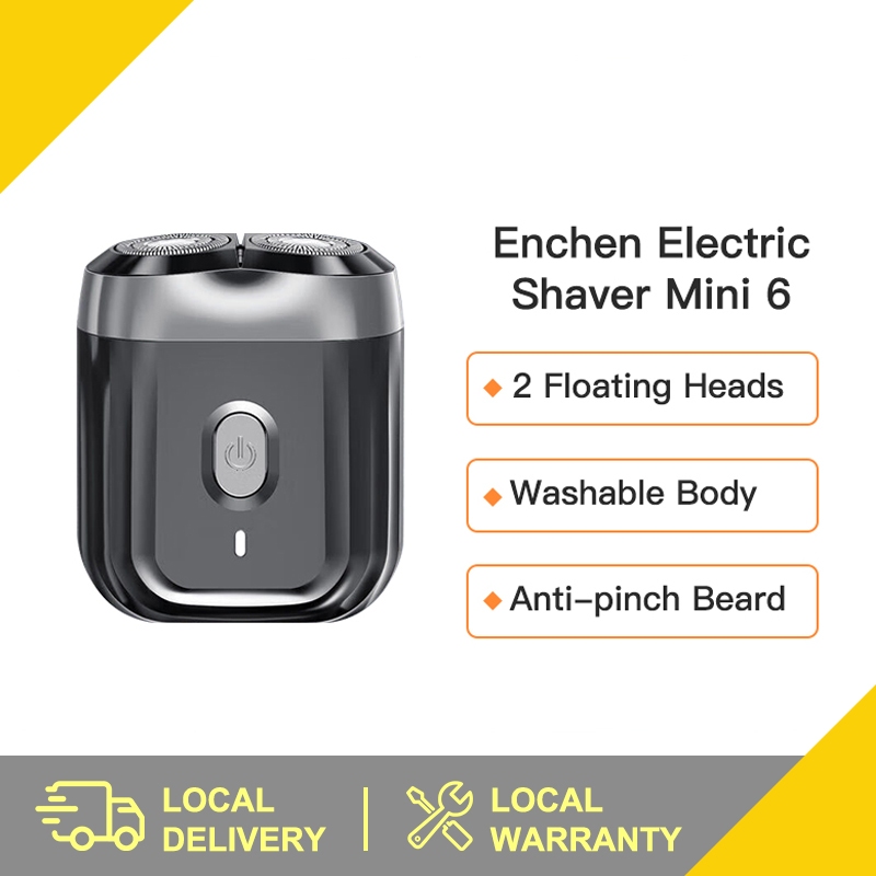 Enchen Mini 6 Electric Shaver 2 Floating Head Portable Shaver Machine Magnetic Cutter Head Full Body Wash Shaver Man