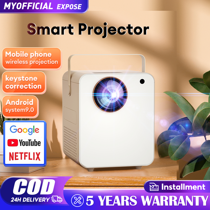 Smart Projector portable projector built-in Netflix YouTube speaker Wi-Fi LED projector Android 9.0 HD 1080P 4K MINI Pro