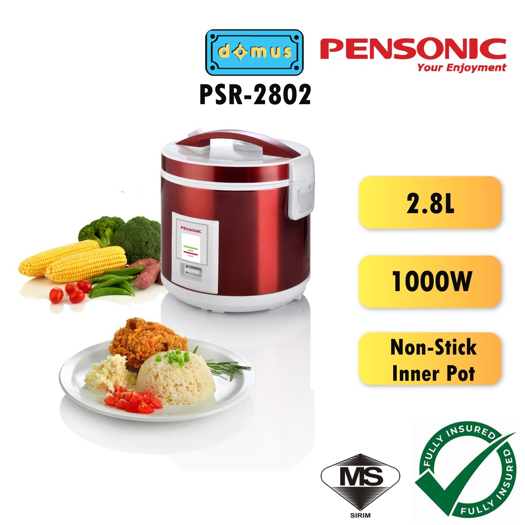 Pensonic Jar Rice Cooker With Food Steamer Tray Periuk Nasi Elektrik 电饭煲 電飯鍋 2.8L PSR-2802