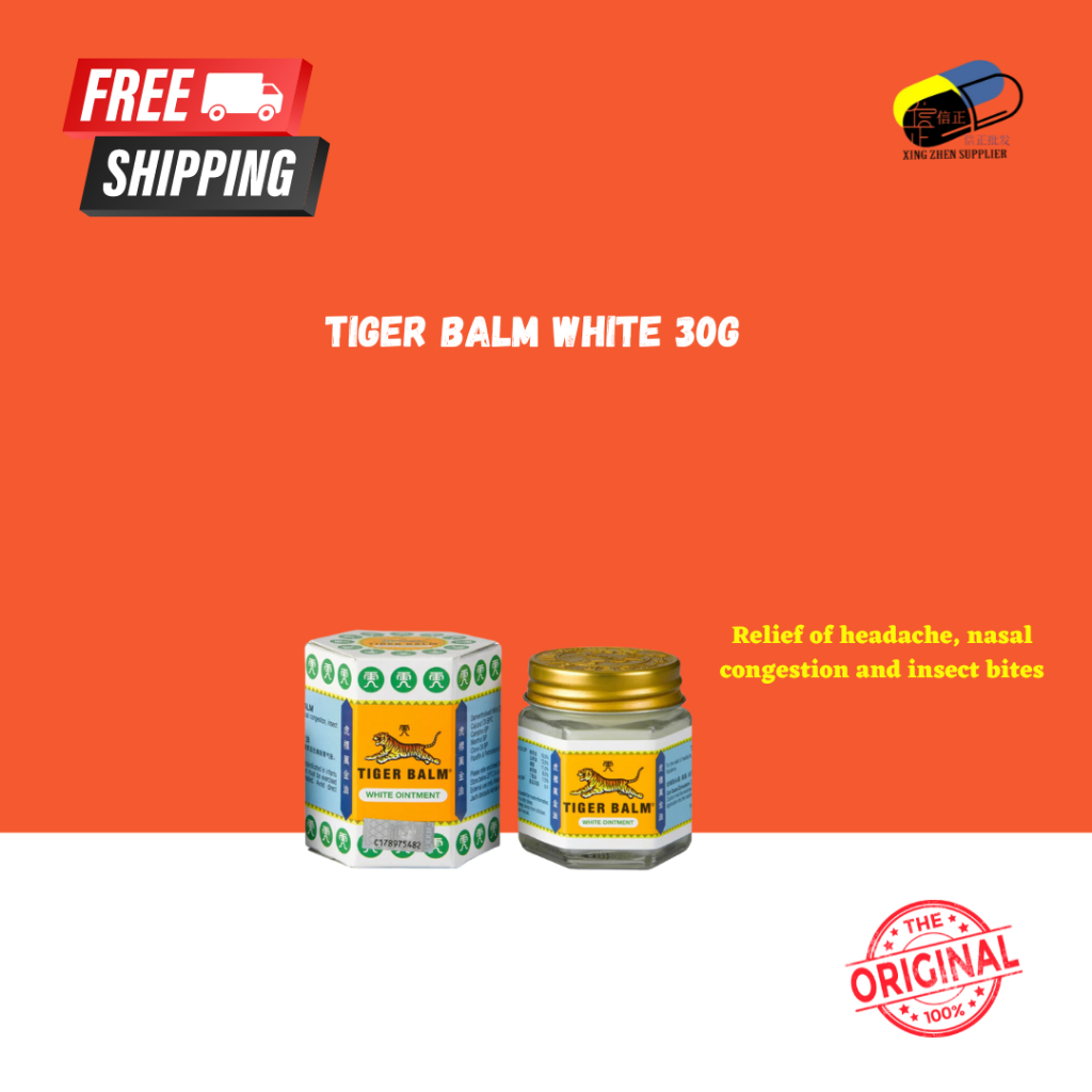 Tiger Balm White 30g (Relief of headache, nasal congestion and insect bites)