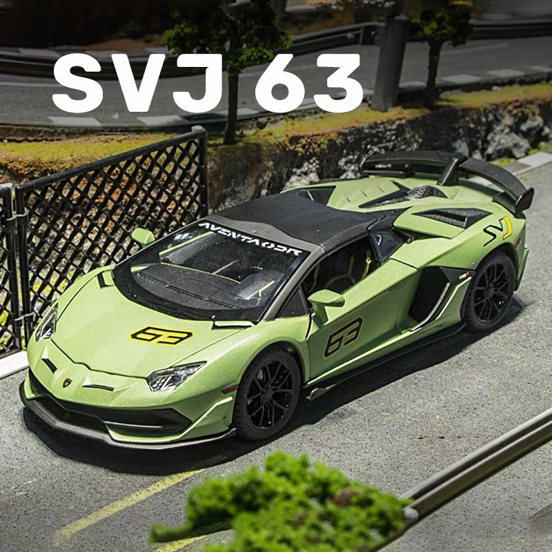 【MJ】1:24 Scale Lamborghini SVJ 63 Alloy Car Model Light & Sound Effect Diecast Car Toys for Boys Toys Car Collection
