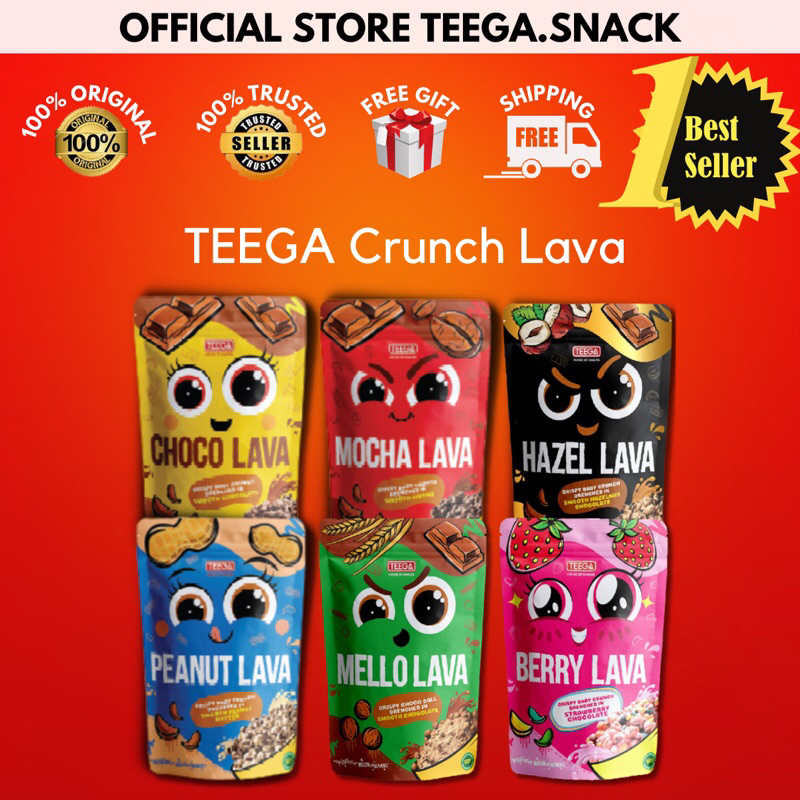 ( ) Teega Lava Chocojar - Choco Lava / Mocha Lava / Peanut Butter Lava / Hazel Lava / Mello Lava