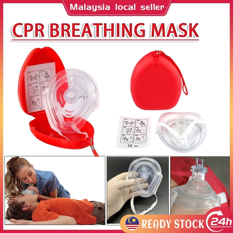 CPR Mask Face Shield First Aid Emergency Rescue Breathing Kecemasan 急救 Portable Manikin Pocket Plastic Sheet Disposable