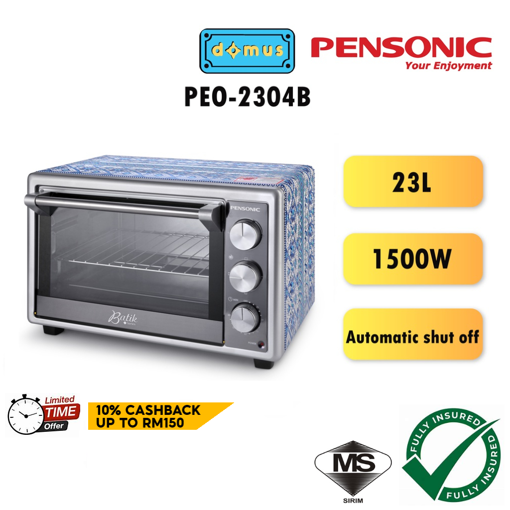 SAFE SHIPPING Pensonic Batik Series 23L Electric Oven Grill Oven Toaster Ketuhar Elektrik Murah 电烤箱 PEO-2304B