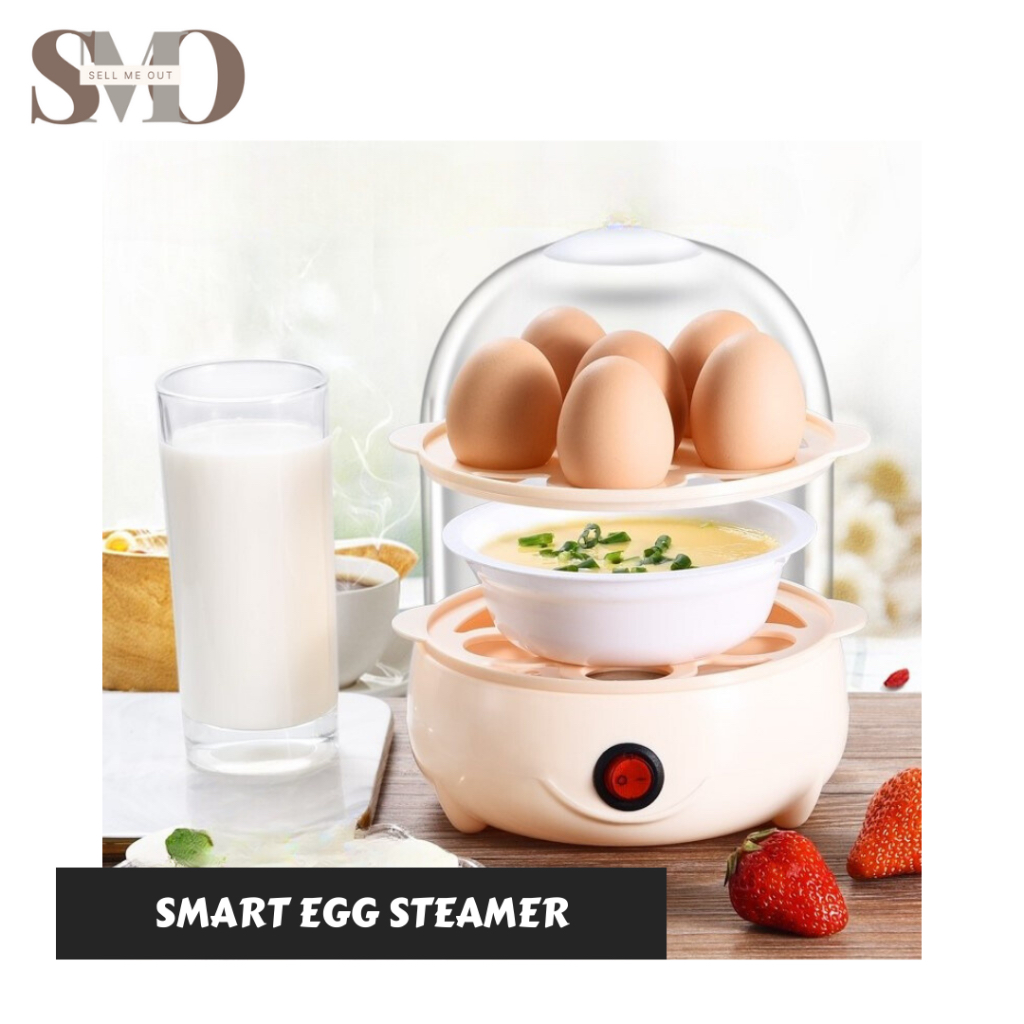 EGG COOKER STEAMER 2 LAYERS Pengukus Telur Dandang Electric Automatic Safe Power Off Boiler