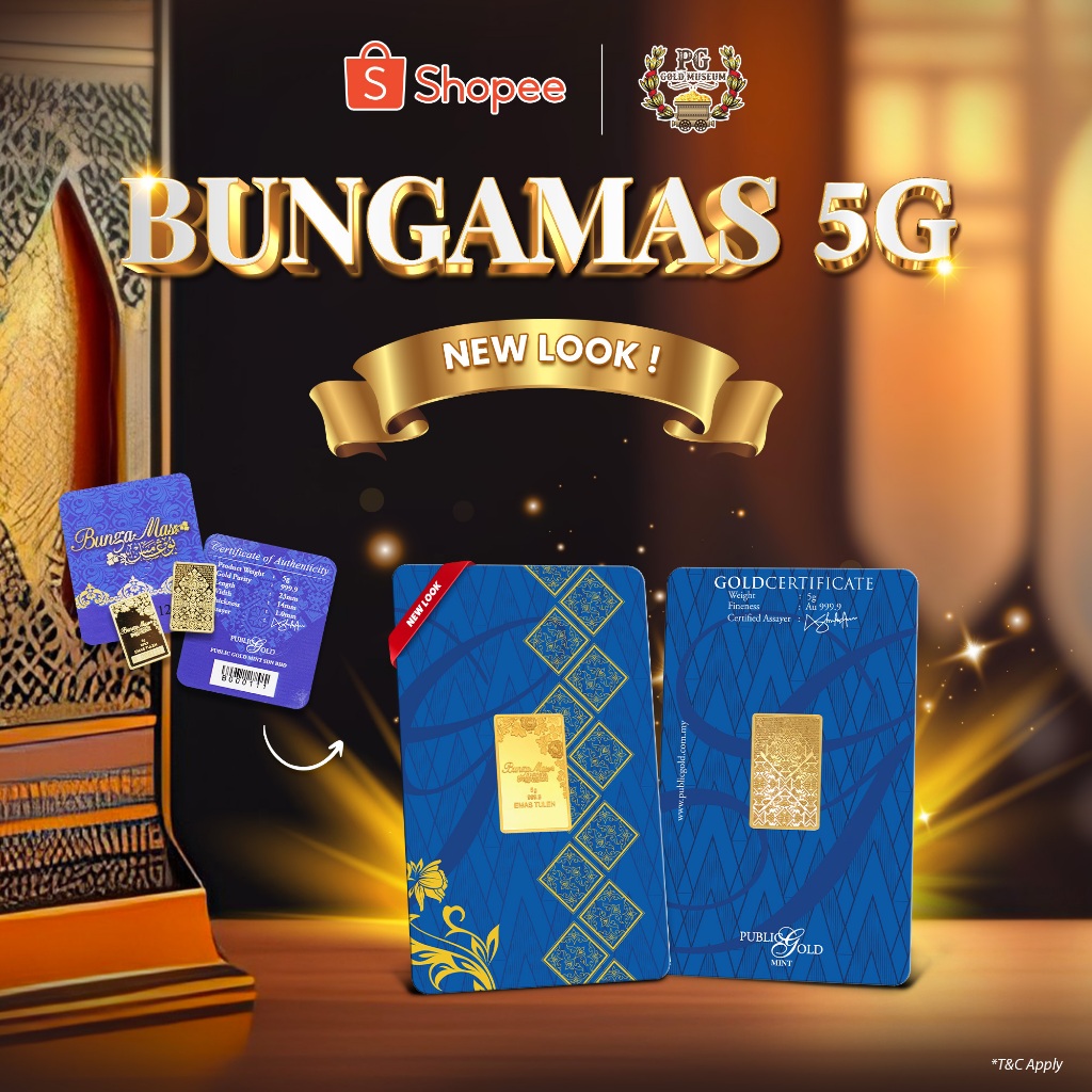 [New Design] Public Gold Bungamas Series Bar PG 5g (Au 999.9)