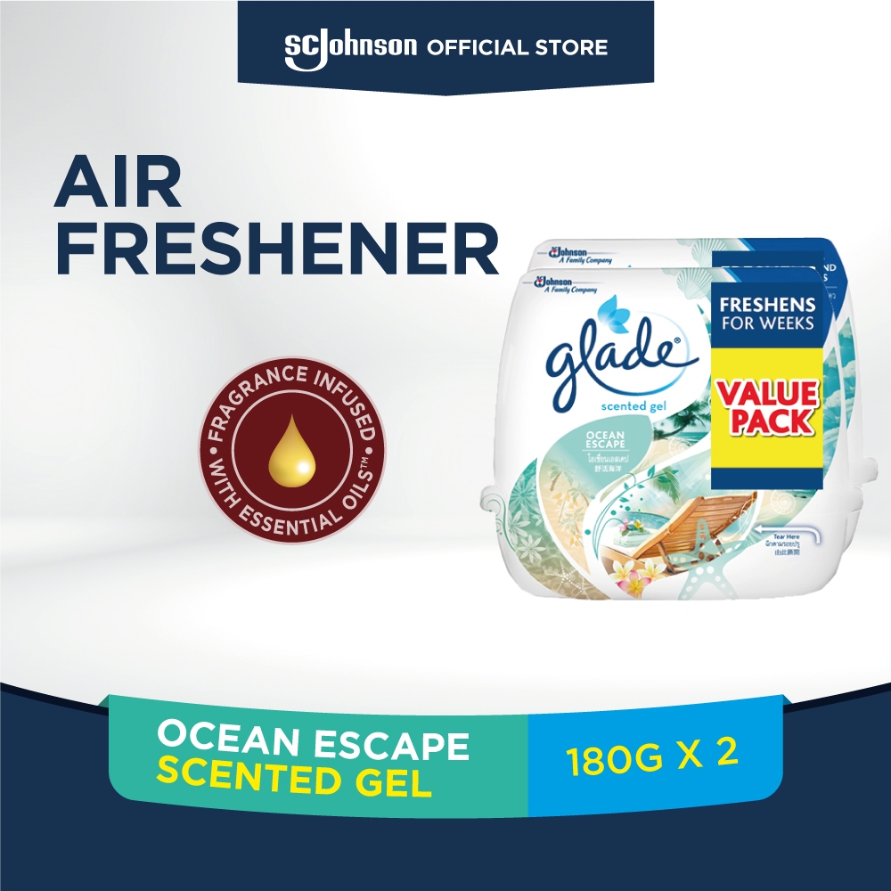 Glade Scented Gel Ocean Escape (180g) [Twinpack]