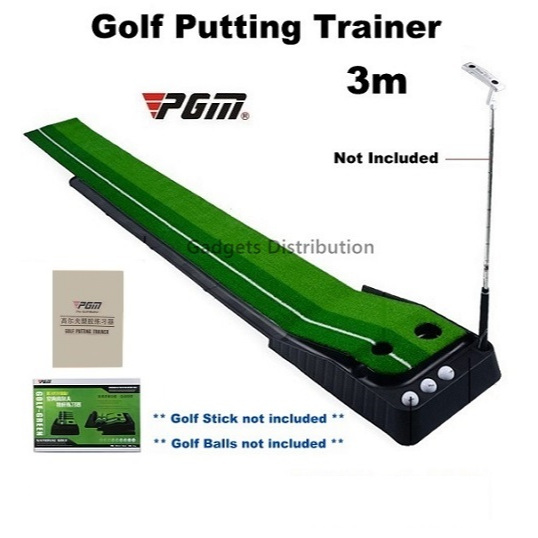 PGM w/ Auto Ball Return 3M 3 Meter Indoor Golf Putt Putter Putting Trainer Training Practice Grass Mat 1472.1