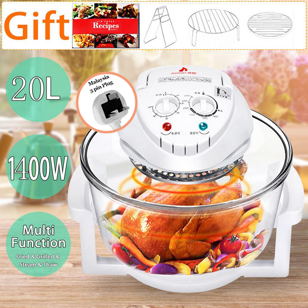 【Malaysia 3-PinPlug】17L Electric Oven Convection Air Fryer Ketuhar Digital Halogen Convection Oven Hot Air Fryer 空氣炸鍋