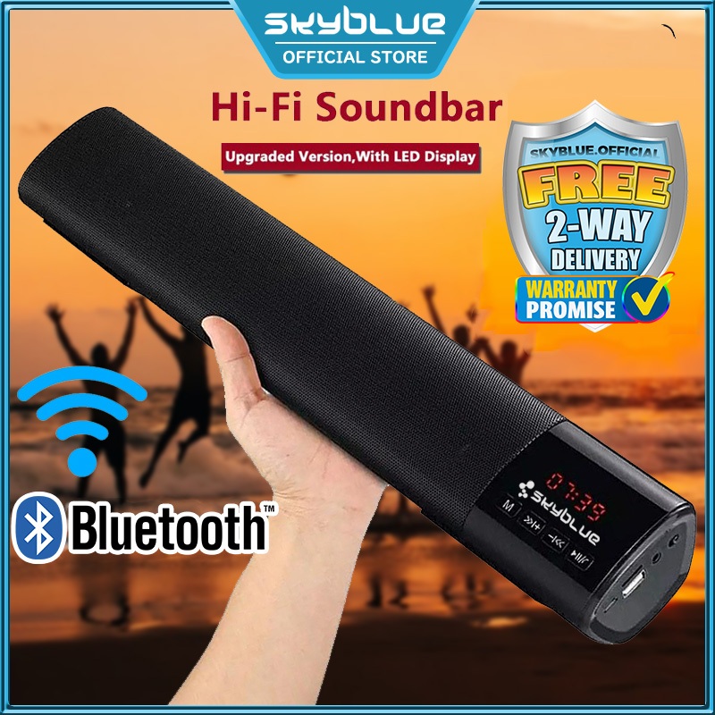 B28S Wireless Soubdbar Portable Bluetooth Speaker With LED/FM/AUX/USB/TF For Smartphone/TV/Laptop/Desktop/PS4/PC/Tablet