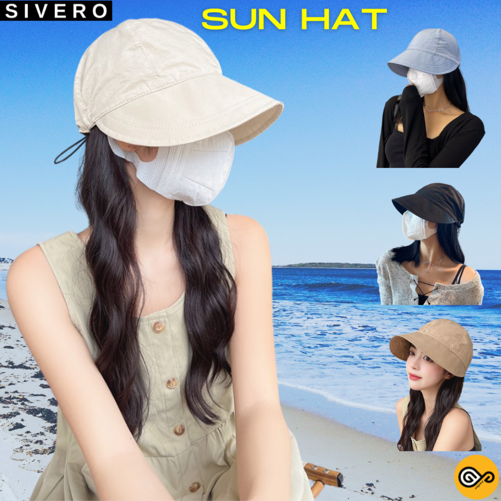 Women Sun-Hat Sunproof UV Hat Foldable Adjustable Cap Sunscreen Fisherman Bucket Hat Cap Woman Topi Pantai Wanita Beach