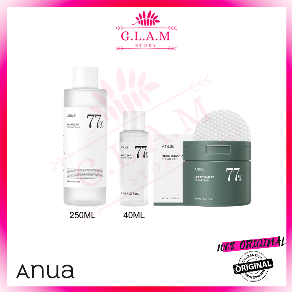 ANUA Heartleaf 77% Soothing Toner Clear Pad 40ml / 160ml / 250ml [GLAM]