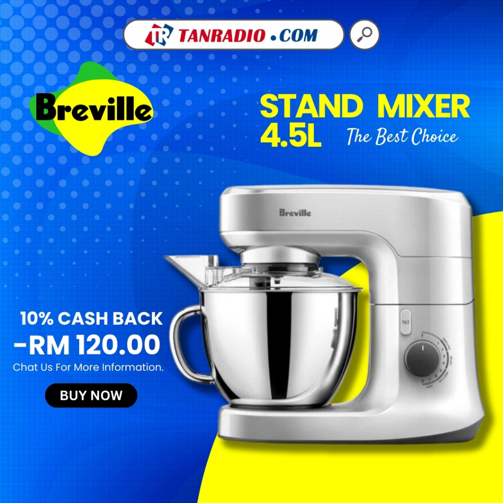 Breville 4.5L The Scraper Beater Stand Mixer and Hand Mixer - LEM250/LHM150