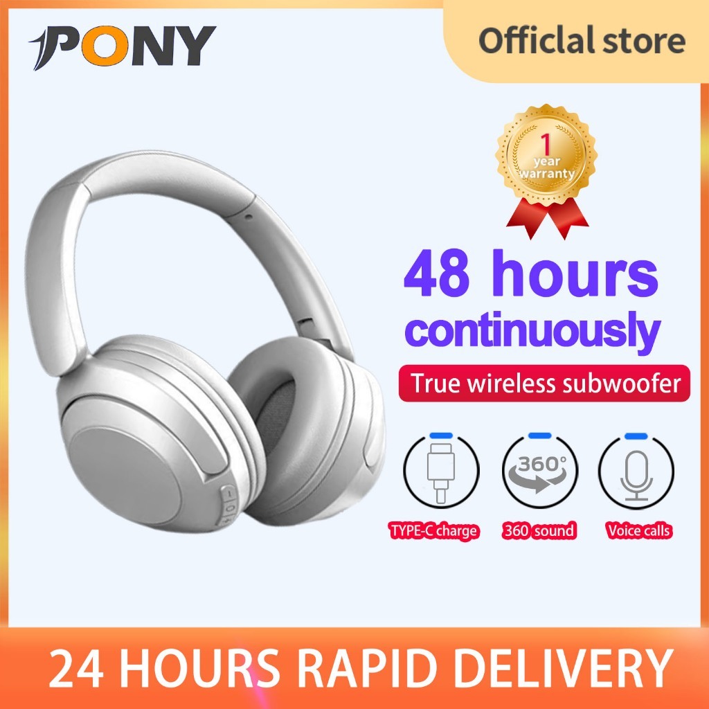 PONY HOME-H9 Ultra High Quality Bluetooth Headphones Music Wireless Noise Canceling Headphones Fashion Sports Headphones