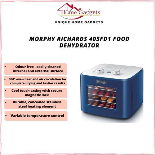 Morphy Richards 405FD1 Food Dehydrator for Dried Fruit Meat Homemade Healthy Snack Food