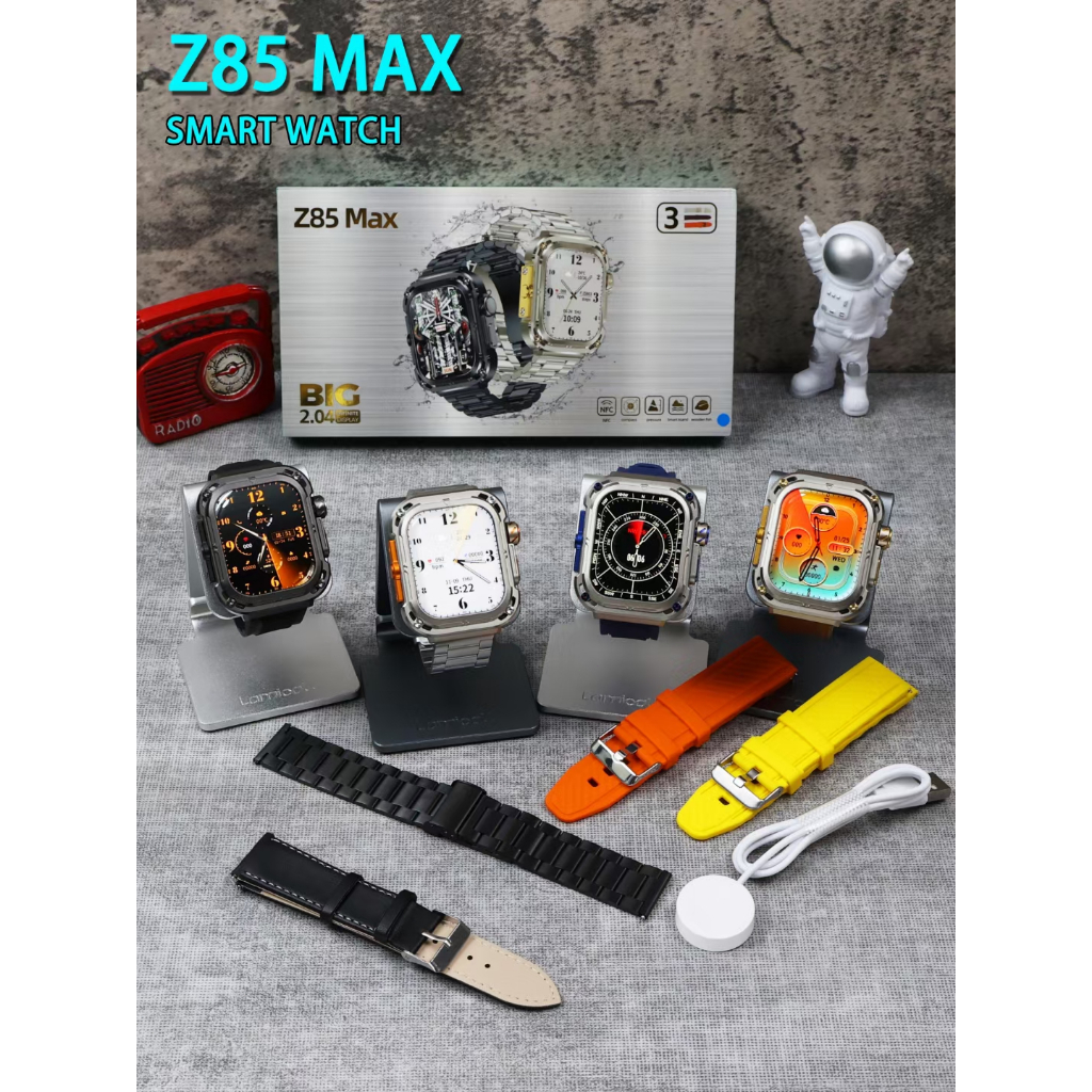 【Malaysia】2024 NEW Z85 MAX Smart Watch 3 in 1 Men Women Heart Rate Blood Pressure Monitoring Bluetooth For Android IOS