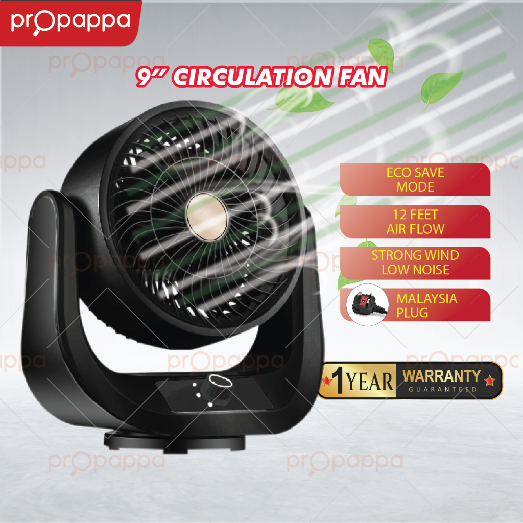 Propappa -  Powerful Air Circulator Fan, Electric Fan, Table Fan , Air Cooler , Kipas Angin Adjustable Silent Kipas Fan