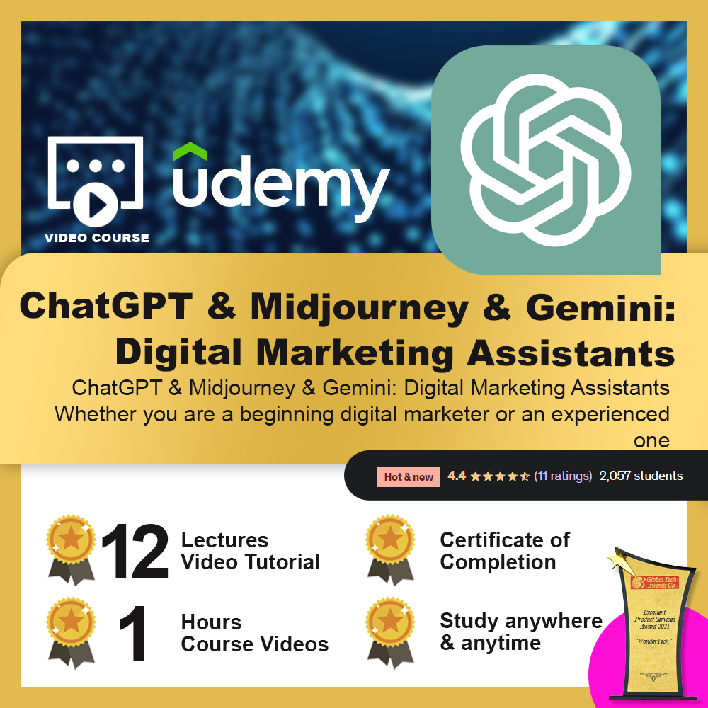[Video Course] ChatGPT & Midjourney & Gemini: Digital Marketing Assistants