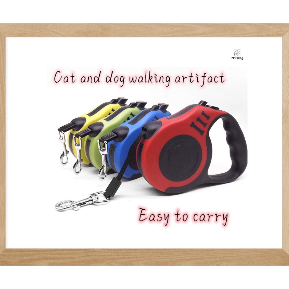 Automated Pet Traction Rope Pet Leash Product Dog Cat Traction Rope Automatic Telescopic Traction 3m & 5m Length 宠物自动牵引绳