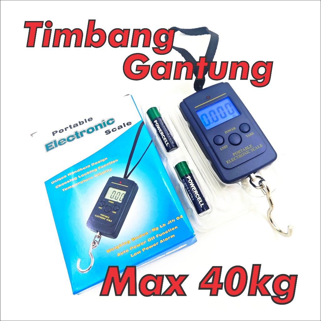 Timbang Ikan Timbang Digital Gantung Electronic Weighing Scale Portable Hanging Weight Basikal Penimbang Bagasi Luggage