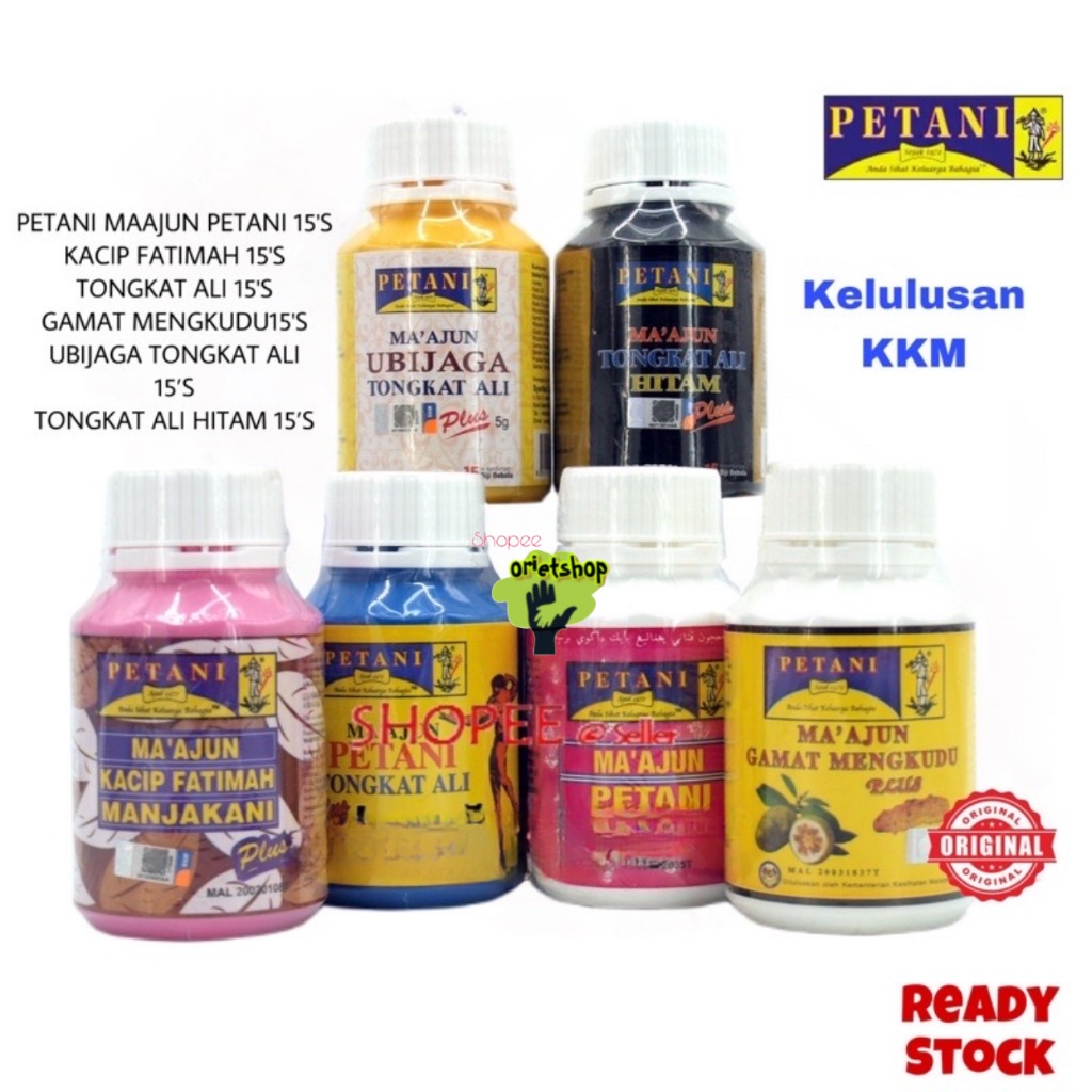 PETANI  MAAJUN 15'S / KACIP FATIMAH 15'S / TONGKAT ALI 15'S / GAMAT MENGKUDU 15'S