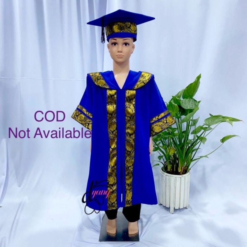 Jubah Konvokesyen saiz TADIKA/PRASEKOLAH. Royal Blue Jalur Gold. Min 10 sets