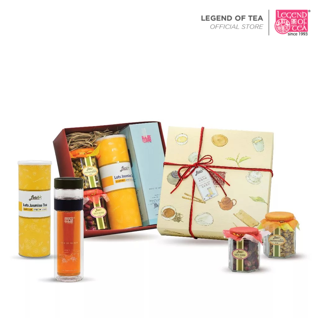 Lots® Bottle & Flower Tea Gift Set (480ml)