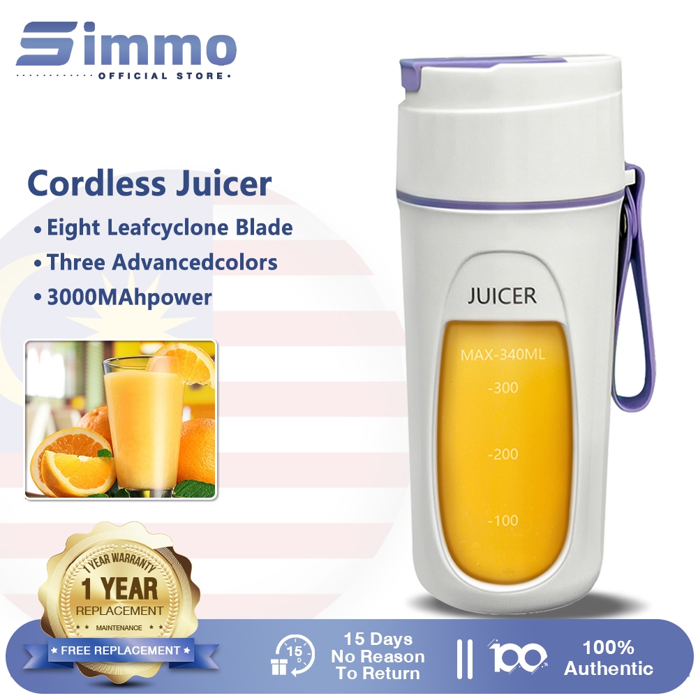 Simmo Juice Blender Mini Portable Blender Wireless Electric Juicing Cup Home Juicer Machine Blender Buah