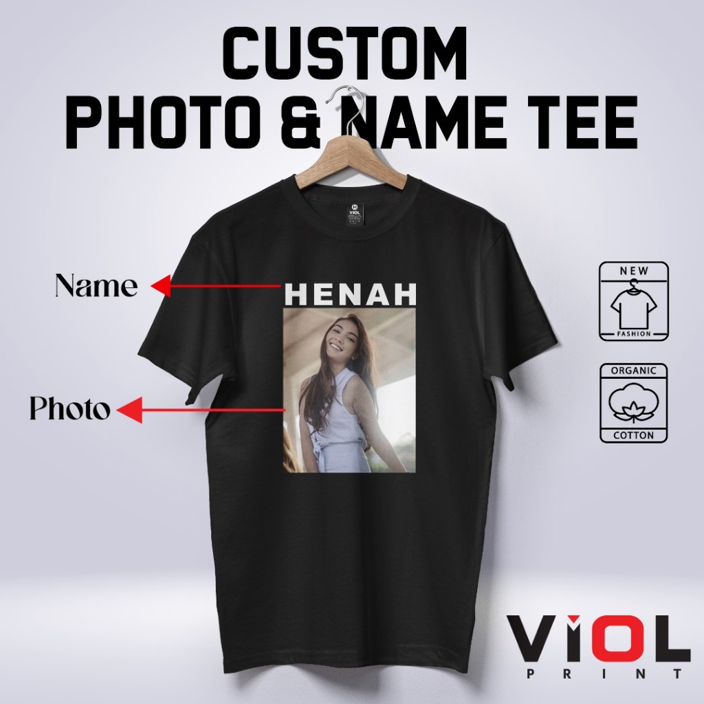 Custom Fashion Tee Photo | Premium Cotton T-shirt | DIY Girlfriend Boyfriend Photo Tees | Couple Tee |Custom Streetwear