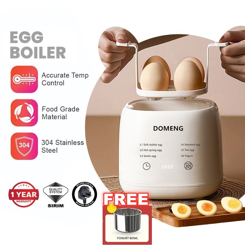 Malaysia Plug Egg Boiler Half Boiled Egg Maker Telur Separuh Masak Maker 煮蛋器 Egg Timer蒸蛋器 Breakfast Machine 早餐机