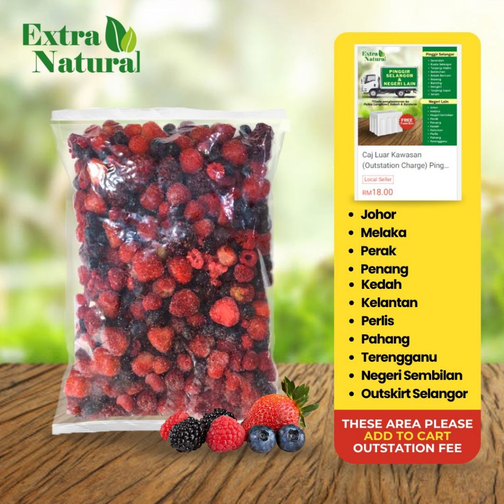 Frozen Mixed Berries [Beri Campuran] (Please read description box before order) |[Extra Natural]