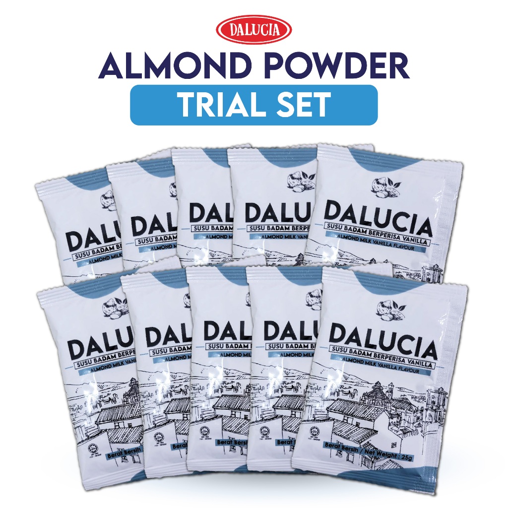 Dalucia Almond Milk Powder Vanilla Flavour(TRIAL PACK) /Susu Badam /Puasa Ramadhan Raya Susu Almond