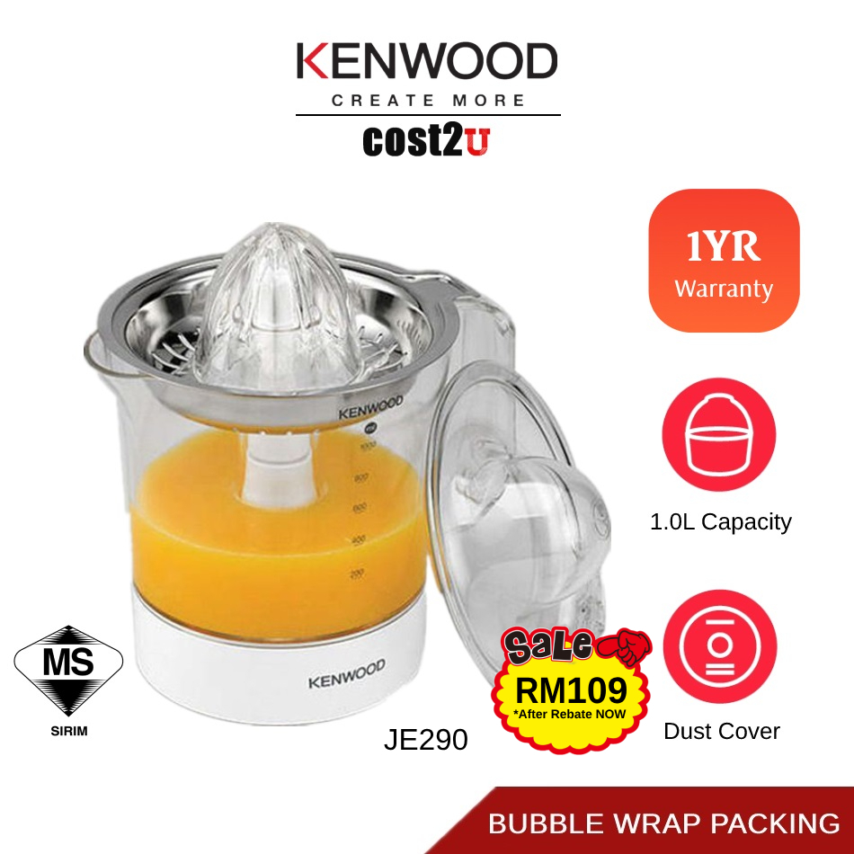 Kenwood 1.0L True Citrus Juicer | JE290 JE290A (Fruit Juicer Juice Extractor Blender Mixer 榨汁机)