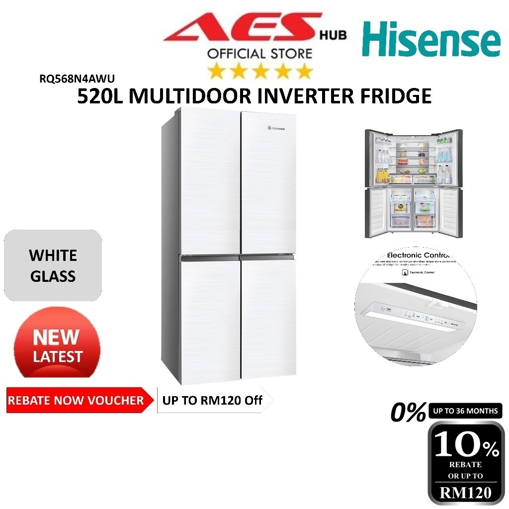 CAN SETUP Hisense Refrigerator 4 Doors 520L French Door 4 Door Fridge Inverter RQ568N4AWU RQ568