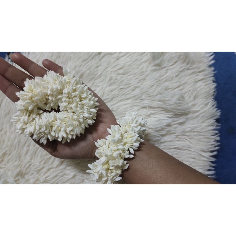 Scented Jasmine Artificial Scrunchies Flower