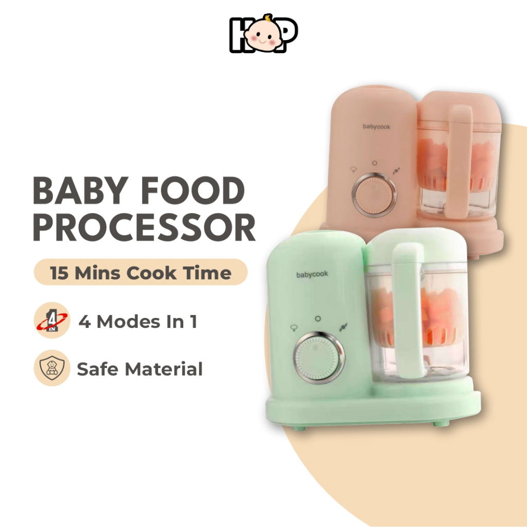 Babycook Baby Food Processor 4 in 1 Baby Food Blender Makanan Baby Blender Baby Food Processor Steamer Mixer Grinder